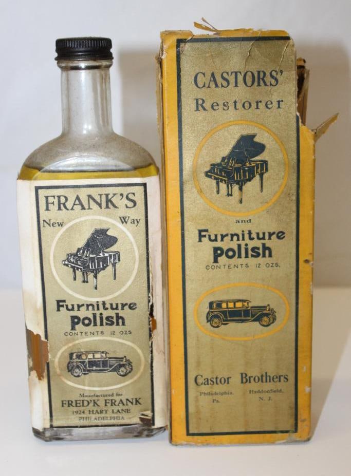 Castors' & Frank's Automobile and Furniture Polish Bottle with Box (1 of 6)