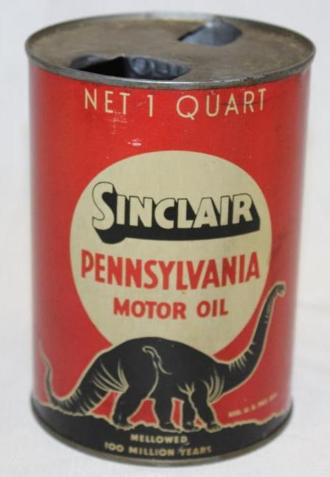 Sinclair Pennsylvania Metal 1 Quart Motor Oil Can (1 of 3)