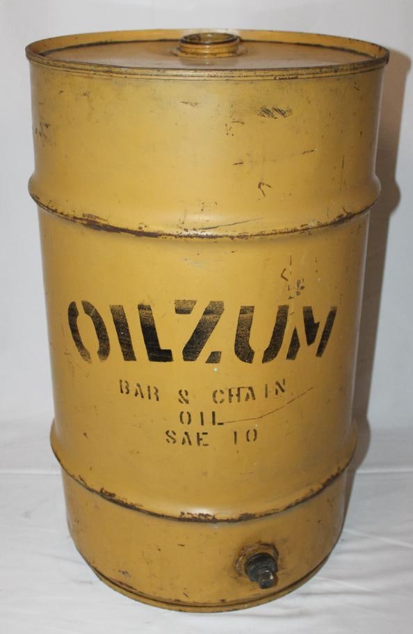 Oilzum Bar & Chain Stenciled Oil Barrel Can (1 of 6)