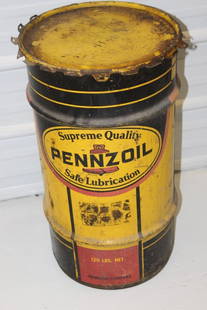 Pennzoil Supreme Quality Oil Grease Drum: 15" x 27": Will Not Ship