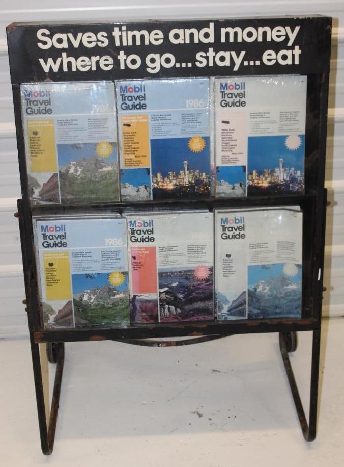 Mobiloil Service Station Travel Guide Display Rack (1 of 4)