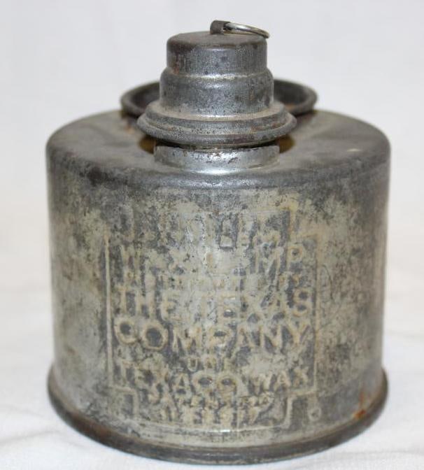 Embossed Texaco Oil Company Lamp Lantern: 4.5" x 4.25"