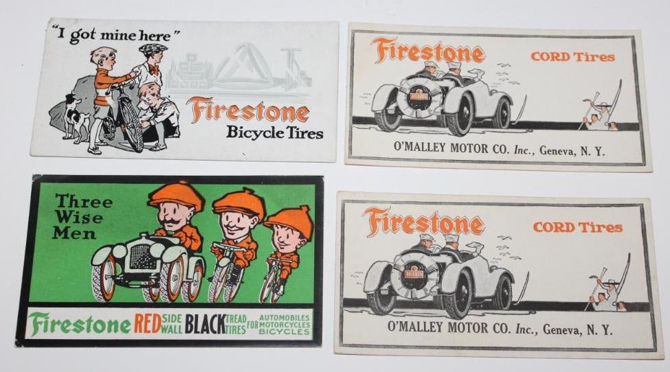 Group of 4 Firestone Tires Advertising Ink Blotters (1 of 4)