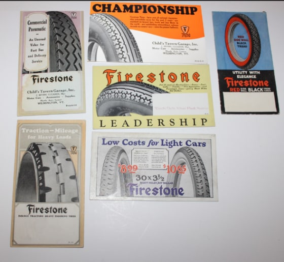 Group of 6 Firestone Tires Advertising Ink Blotters (1 of 5)