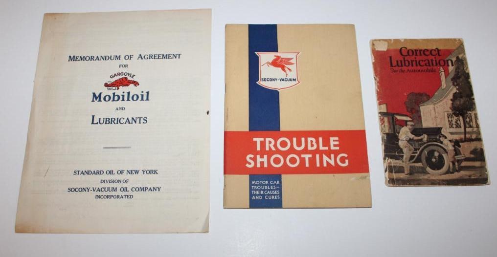 Group of 3 Socony Mobil Lubrication Guide Books (1 of 6)