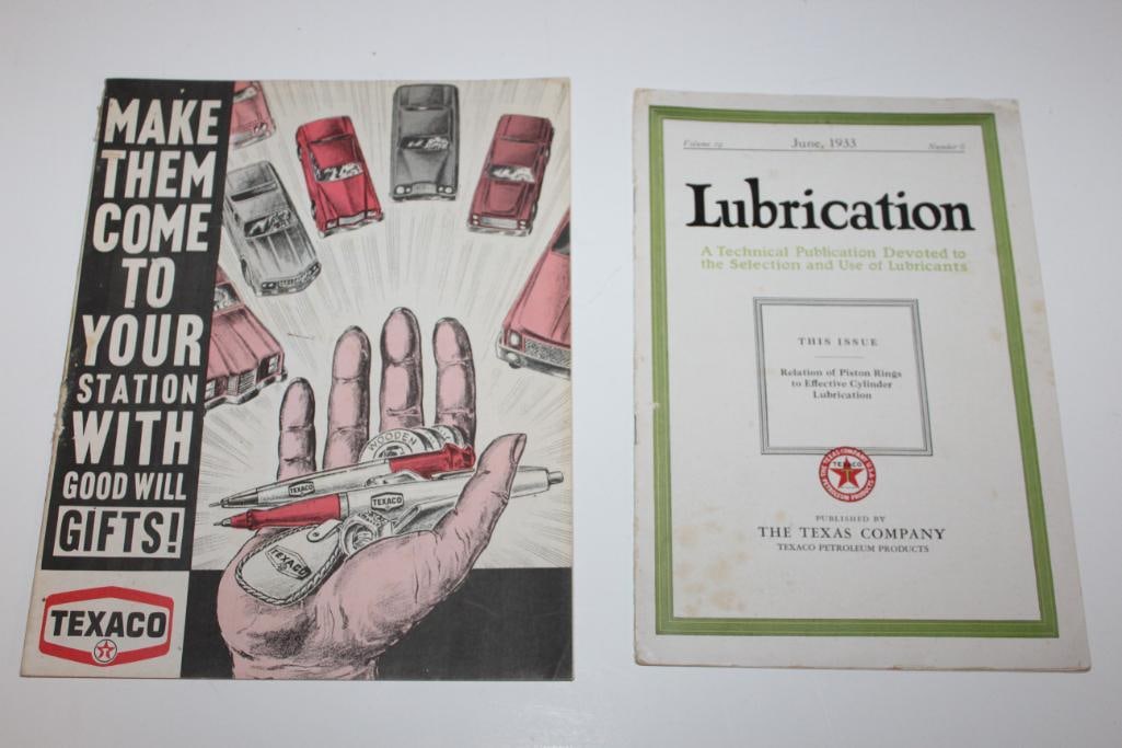 Group of 2 Texaco Lubrication Guide Books (1 of 3)