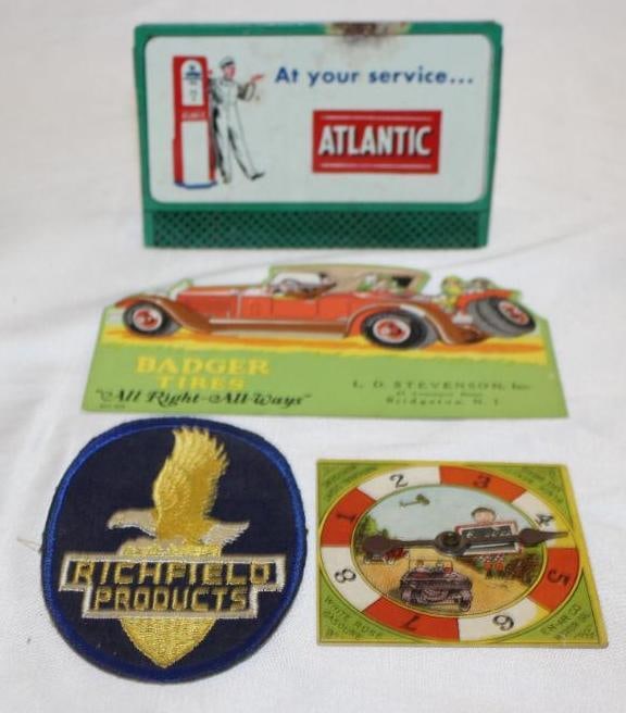 Group of 4 Gas Station Advertising Items Richfield, Atlantic, En-Ar-Co, Badger Tires (1 of 5)
