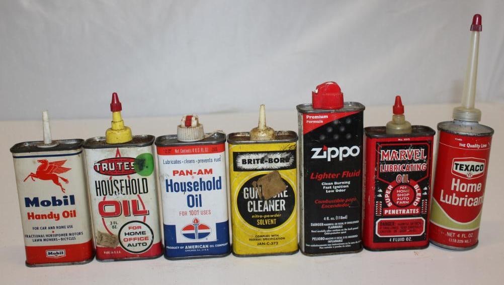 Group of 7 Handy Oiler Advertising Cans (1 of 4)