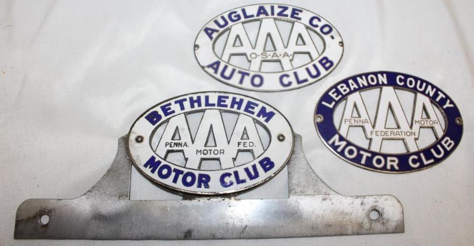 Group of 3 Pennsylvania AAA Auto Club Emblem Badges (1 of 5)