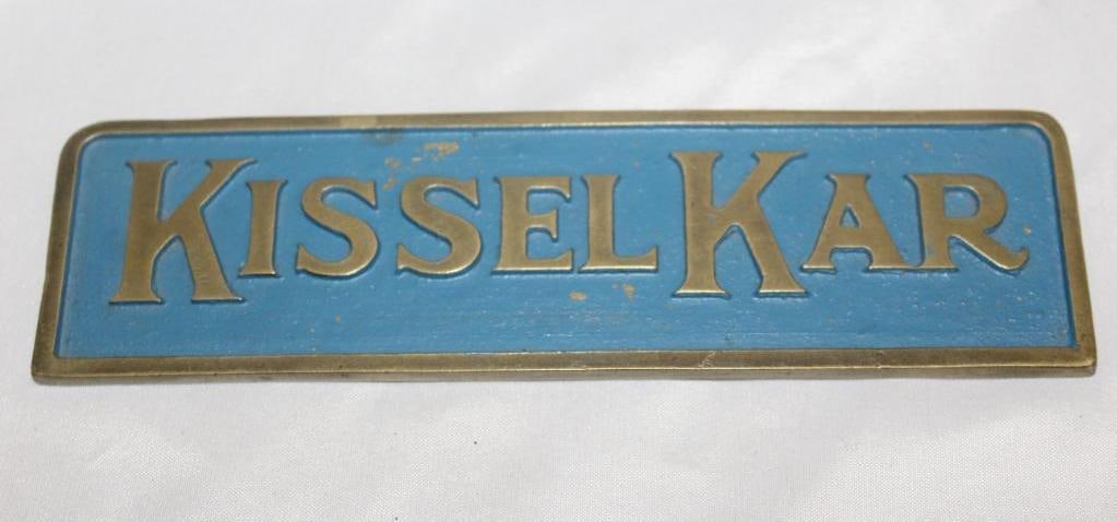 1908-1910 Kissel Kar Brass Radiator Emblem Badge (1 of 2)