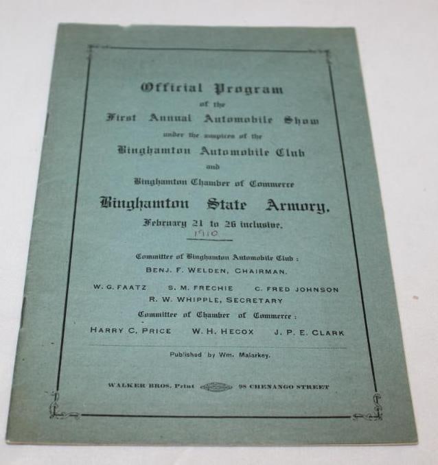 First Annual Automobile Show of Binghamton Brochure Book (1 of 7)