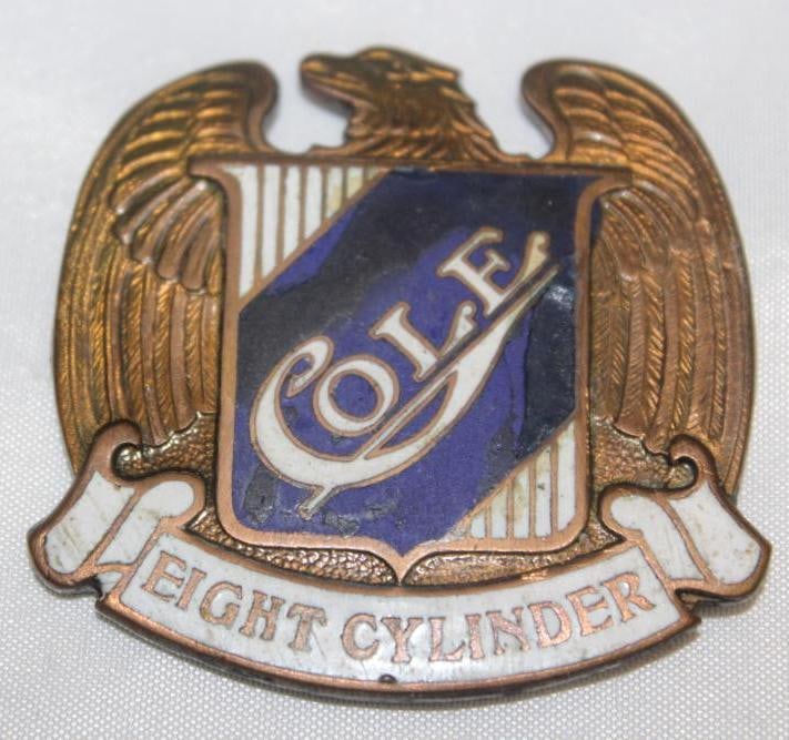 1916-1920 Cole Motor Car Co 8 Cylinder Radiator Emblem Badge (1 of 2)