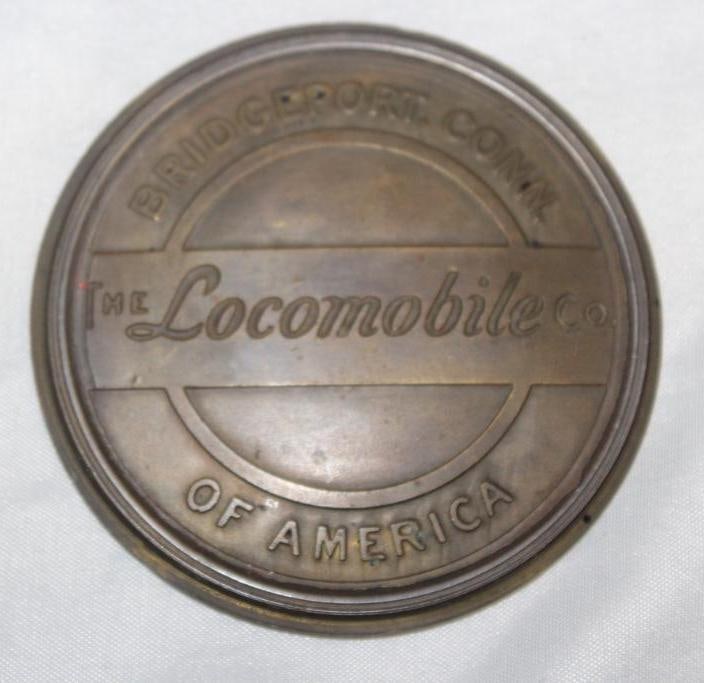 1910-1914 Locomobile Brass Hubcap Emblem Badge (1 of 2)