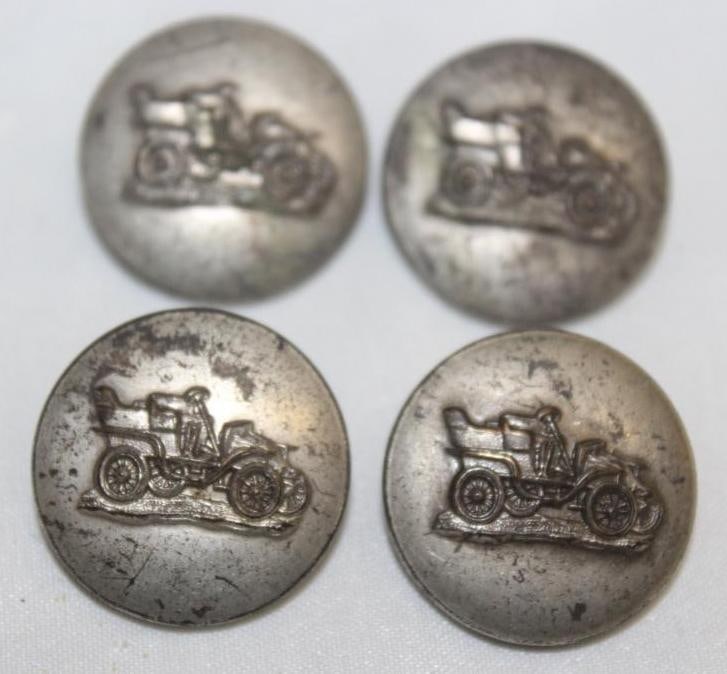 Set of 4 Figural Motorist Coat Buttons (1 of 4)
