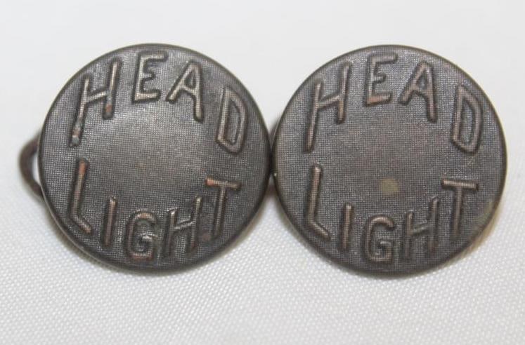 Pair of Head Light Motorist Coat Buttons (1 of 2)