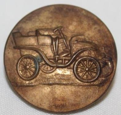 Early Touring Car Motorist Coat Button (1 of 2)