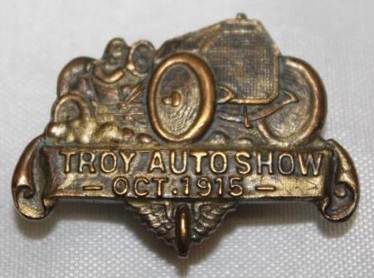 1915 Troy NY Auto Show Racecar Figural Pin Badge (1 of 2)