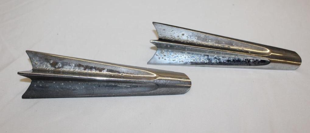 1959 Chevrolet Impala Fender Trim: 8.5" x 2.5" x 1.5", pair