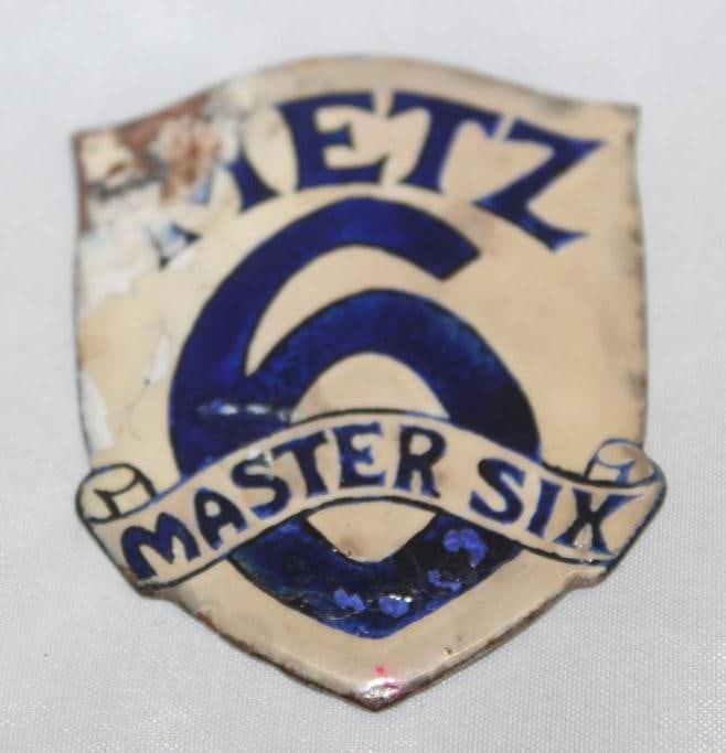 1919 Metz Master Six Radiator Emblem Badge Porcelain Enamel (1 of 2)