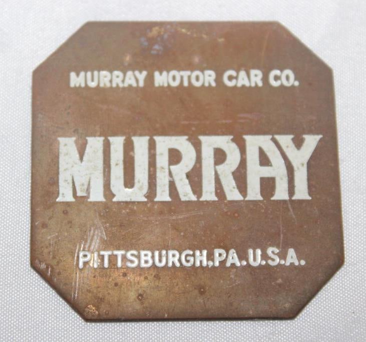 1916-1921 Murray Motor Car Co Radiator Emblem Badge: 2" x 2", this is a reproduction