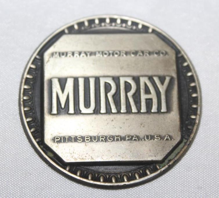 1916-1921 Murray Motor Car Co Hubcap Emblem Badge: 1.75" diameter