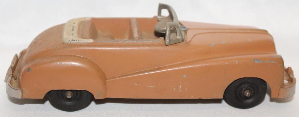 1940's Hubley Kiddie Toy Chrysler Convertible Blue: 6.75" x 2" x 2.25