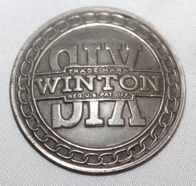 1920's Winton Six Motor Car Co Radiator Emblem Badge (1 of 2)