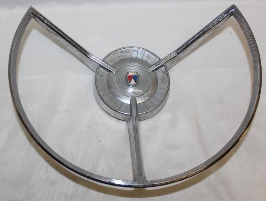 1956-1957 Ford Horn Button Steering Wheel: 12" x 9" x 3"
