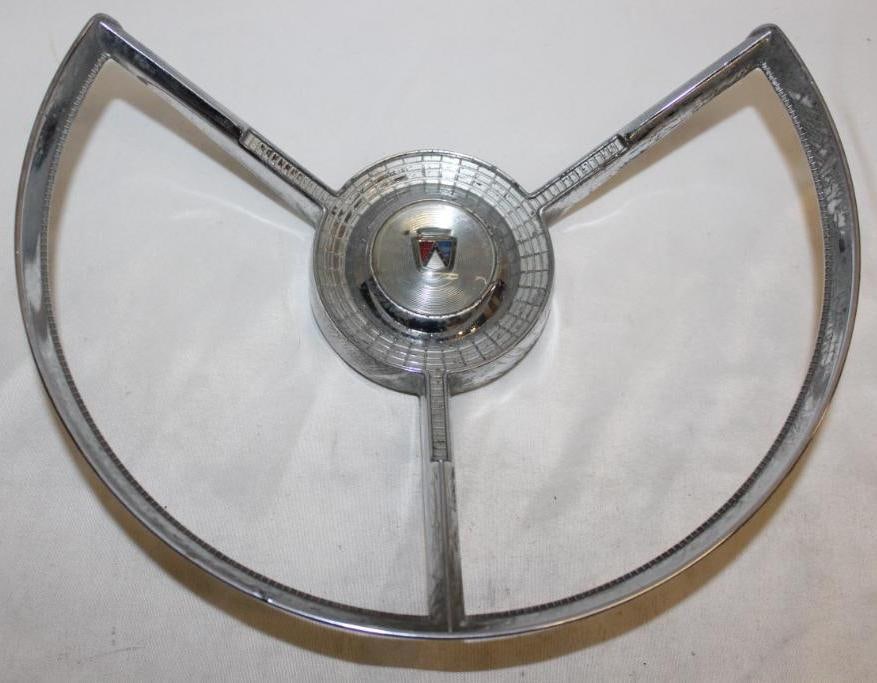 1956-1957 Ford Horn Button Steering Wheel: 12" x 9" x 3"