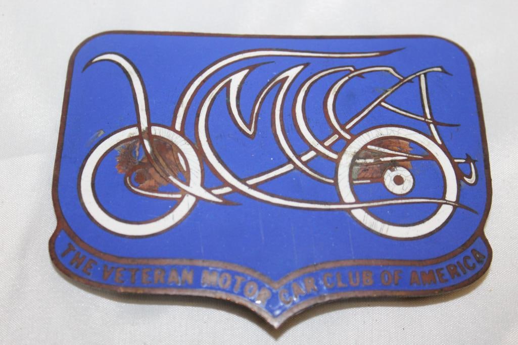 VMCCA Veterans Car Club Radiator Emblem Badge: 4.5" x 3.5", cloisonne