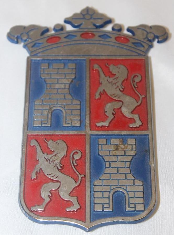 Coat of Arms Radiator Emblem Badge: 6" x 4"