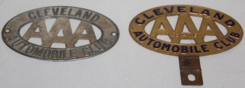Group of 2 Cleveland AAA Automobile Club Emblem Badges (1 of 4)
