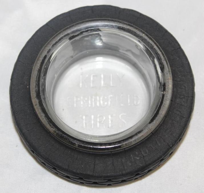 Kelly Commercial Truck Advertising Tire Ashtray: 4.25" diameter