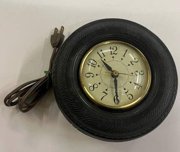 General Tire Advertising Desk Clock: 6&#34; diameter