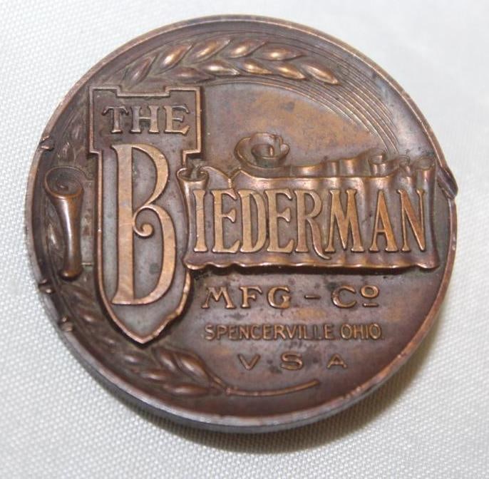 Biederman Mfg. Co. Brass Radiator Emblem Badge (1 of 2)