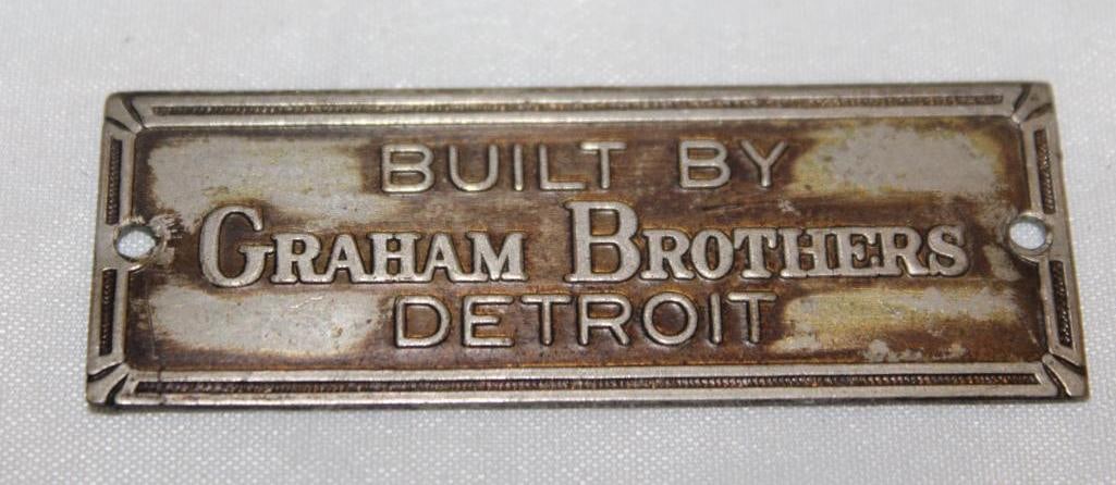 1924-1928 Graham Brothers Nameplate Emblem Badge (1 of 2)