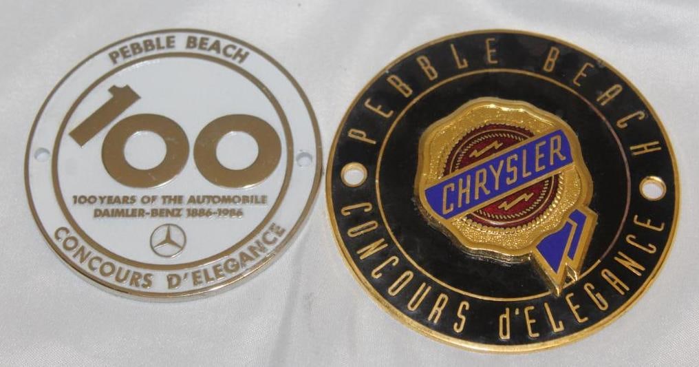 Group of 2 Pebble Beach Chrysler and Mercedes Emblem Badges (1 of 2)