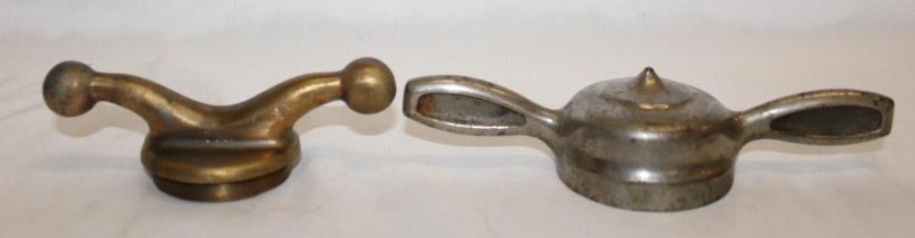 Group of 2 1920's Accessory Automobile Radiator Caps (1 of 3)