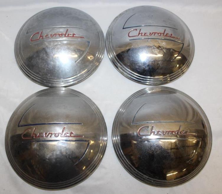 Group of 4 1937-1938 Chevrolet Truck 1/2 Ton Hubcaps (1 of 4)