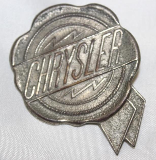 1925-1927 Chrysler Imperial Radiator Emblem Badge: 2.5" x 2"