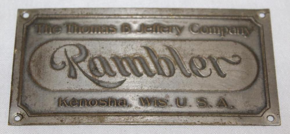 Early 1900's Brass Rambler Motor Car Co Emblem Badge (1 of 2)