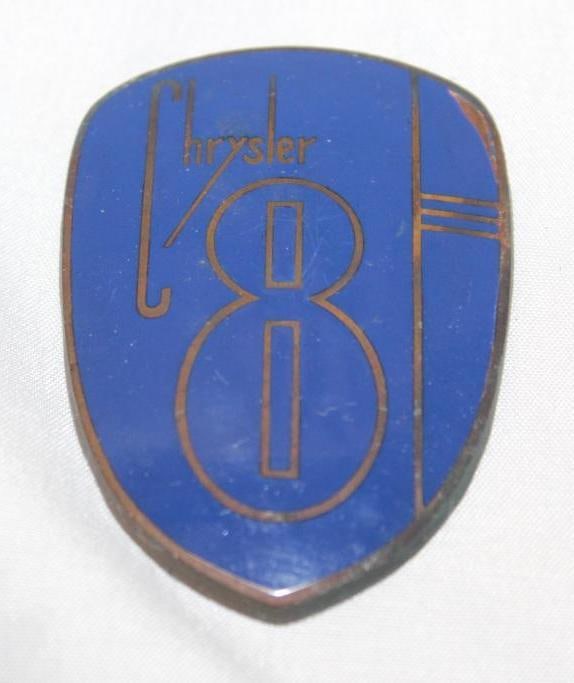 1937-1938 Chrysler 8 Radiator Emblem Badge (1 of 2)