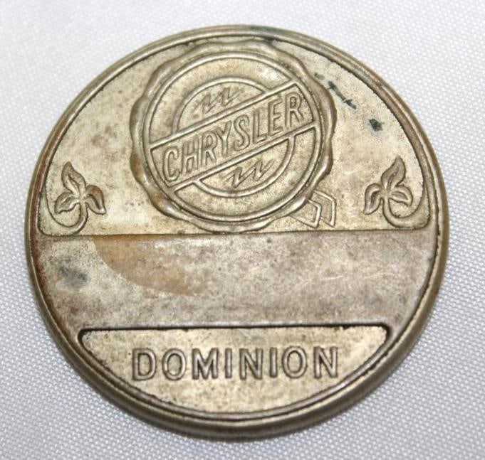 1920's Chrysler Dominion Emblem Badge: 1.5" diameter