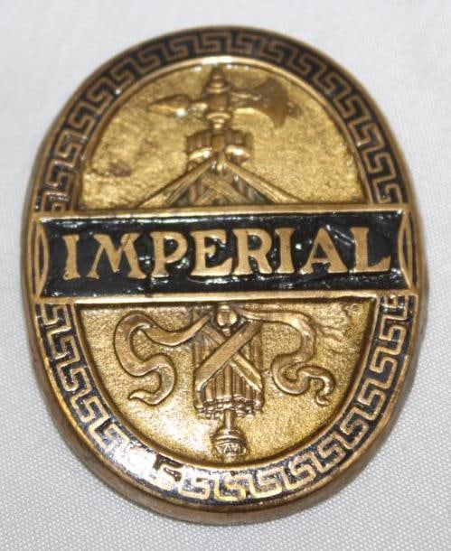 1929 Chrysler Imperial Gas Tank Cover Emblem Badge (1 of 2)
