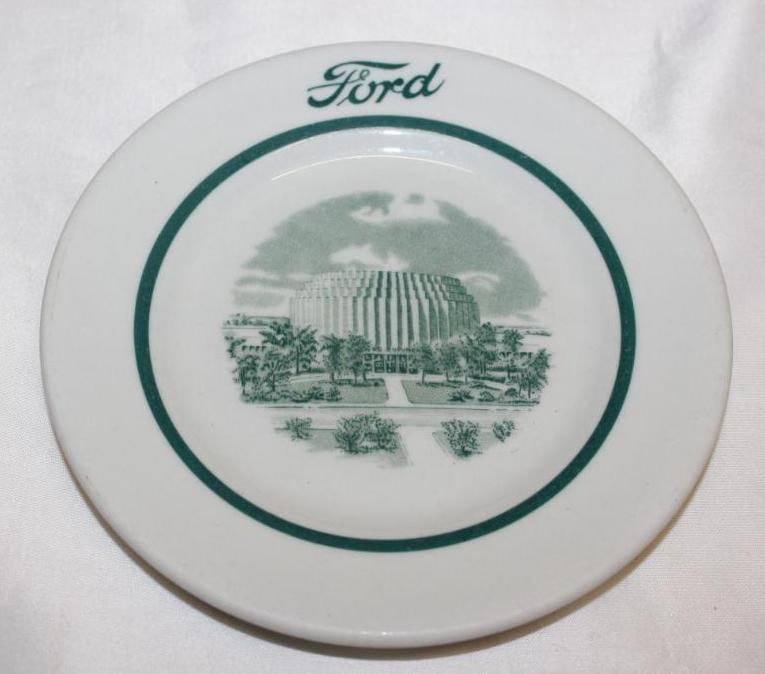 Ford Motor Car Co Rotunda Company Dessert Plate: 6.5" diameter, made by Shenango