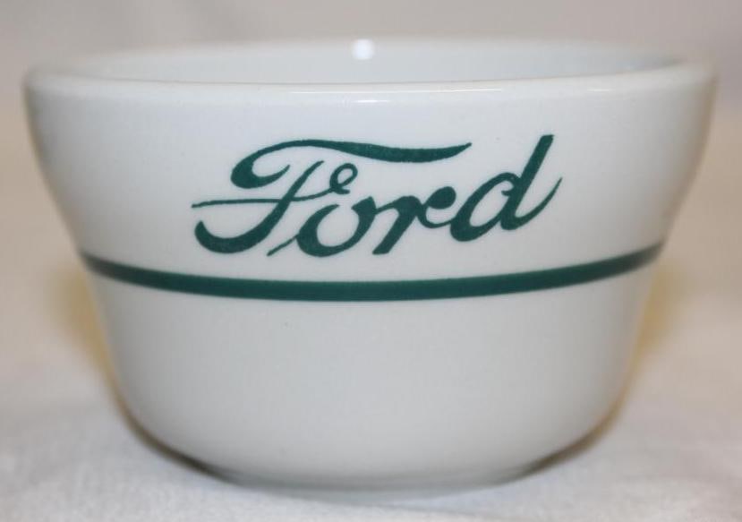 Ford Motor Car Co Company Dessert Cup: 2" x 4", made by Shenango