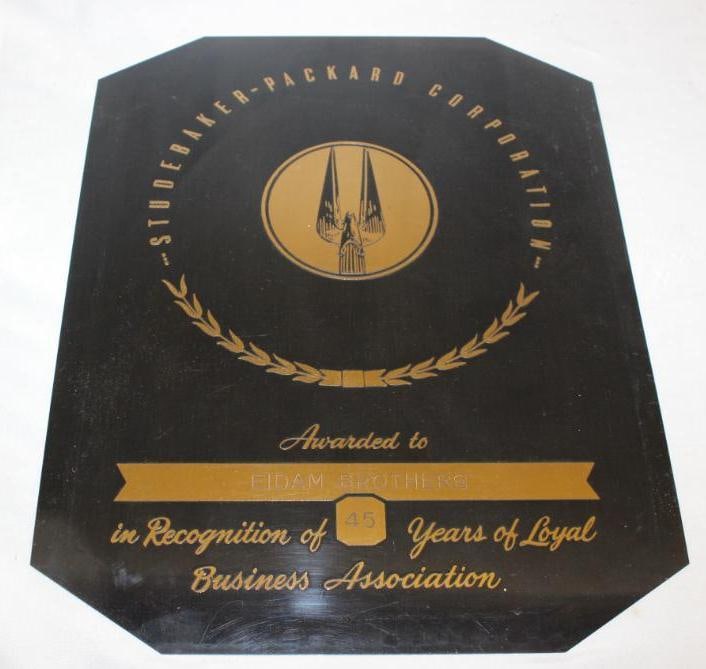 Studebaker Packard Corporation 45 Years Service Award Eidam Brothers (1 of 3)
