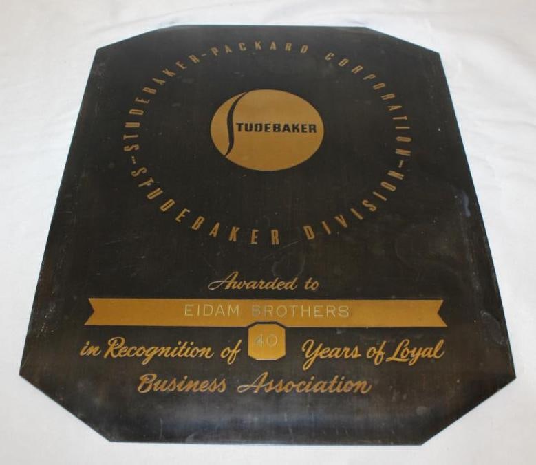 Studebaker Packard Corporation 40 Years Service Award Eidam Brothers (1 of 3)