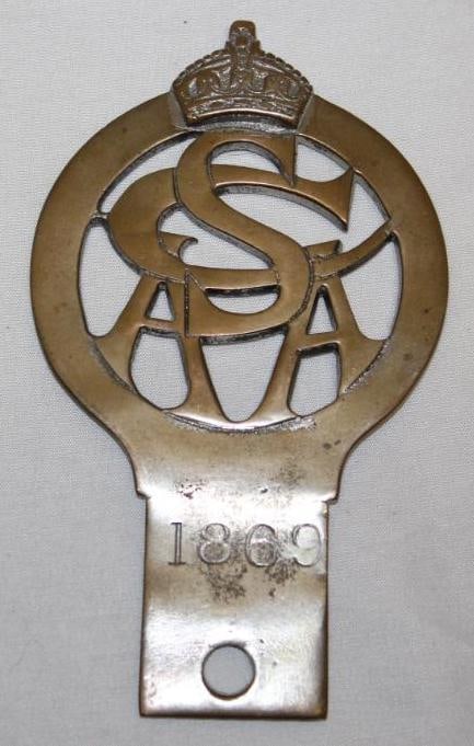 AA Automobile Association South Canterbury Advertising License Plate Topper: 3.5" x 5.75"