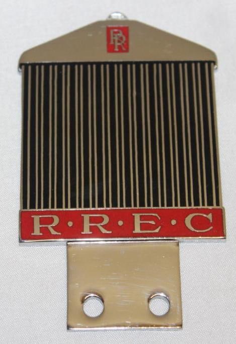 RREC Rolls Royce Enthusiasts Club Advertising License Plate Topper (1 of 2)